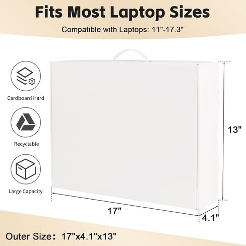 Laptop Shipping Box with Protection Foam, Cardboard Laptop Box for Shipping, Laptop Shipping Boxes for 11"-17 in Saudi Arabia