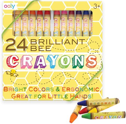 Ooly, Brilliant Bee Crayons, Bright and Vivid Triangular Crayon - Set of 24 in Kuwait