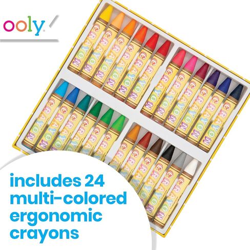 Ooly, Brilliant Bee Crayons, Bright and Vivid Triangular Crayon - Set of 24 in Kuwait