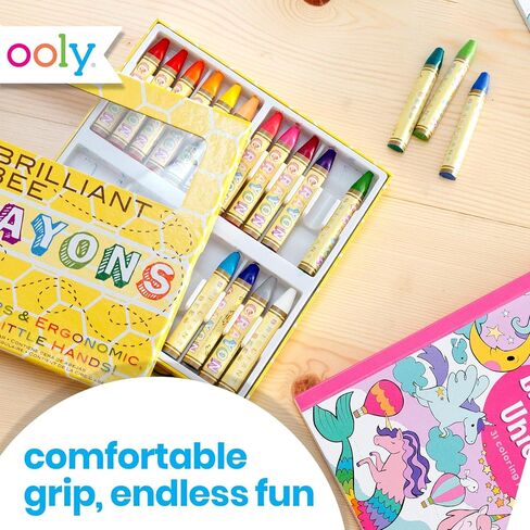 Ooly, Brilliant Bee Crayons, Bright and Vivid Triangular Crayon - Set of 24 in Kuwait