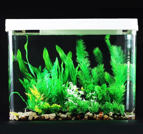 20PCS Artificial Aquarium Plants Set, Tank Decorations, Artificial Green Plastic Plants Decorations for Fish Tank,Fake Grass for Fish Tank in Saudi Arabia