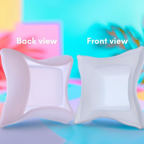 UTILE Silicone Curve Rectangle Plant Pot, Square Flower Pot Silicone Mold, Epoxy, Resin, Planter Vase, Bonsai, Cactus Concrete Mold Candle Pen Holder - 2 Pack in Saudi Arabia