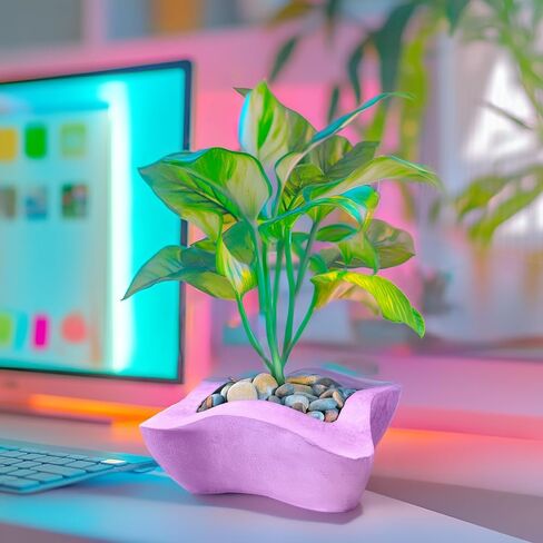 UTILE Silicone Curve Rectangle Plant Pot, Square Flower Pot Silicone Mold, Epoxy, Resin, Planter Vase, Bonsai, Cactus Concrete Mold Candle Pen Holder - 2 Pack in Saudi Arabia