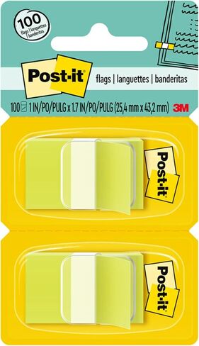 Post-it Flags, 50/Dispenser, 2 Dispensers/Pack, 1 in Wide, Red (680-RD2) in Kuwait