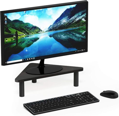 FURINNO Turn-N-Tube Monitor Stand, French Oak Grey/Black in Saudi Arabia