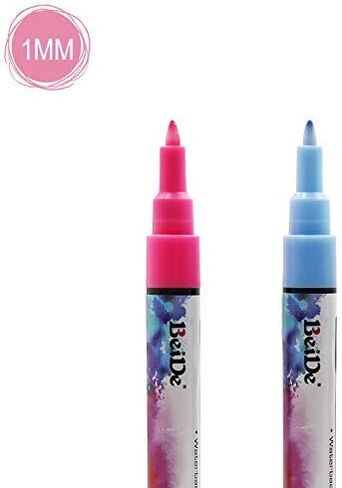 Liquid Chalk Markers, 8-Color Superfine 1 mm Tip Erasable Marker Pen, Suitable for Glass, Whiteboard, Blackboard Label in Saudi Arabia
