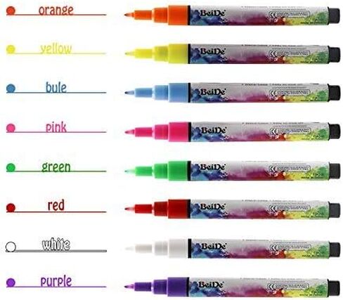 Liquid Chalk Markers, 8-Color Superfine 1 mm Tip Erasable Marker Pen, Suitable for Glass, Whiteboard, Blackboard Label in Saudi Arabia