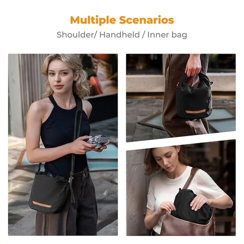 K&F Commain Camera Bag Camera Camera Small Came Case ، حقيبة يد كاميرا ناعمة لطيفة للتصوير الفوتوغرافي في الشوارع الحضرية in Saudi Arabia