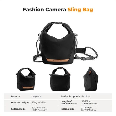 K&F Commain Camera Bag Camera Camera Small Came Case ، حقيبة يد كاميرا ناعمة لطيفة للتصوير الفوتوغرافي في الشوارع الحضرية in Saudi Arabia