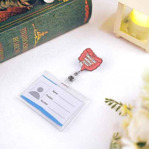 Badge Reel Retractable with Alligator Clip I Got Your Back Funny Nurse Name Badge Accessory Acrylic Badge Holder for RN LPN Nurse Student Teacher Doctor Medical Assistant Work Office in Kuwait