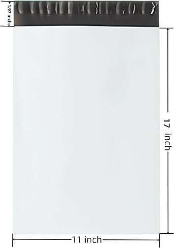 White Poly Mailers 11x14.5 Inches Waterproof Self Sealing Shipping E Commerce Bags for Apparel and Non Fragile Items 10 Pack in Kuwait