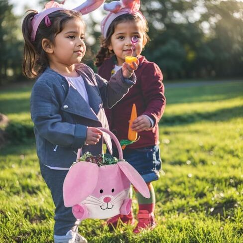 3 سلال أرنب عيد الفصح ، سلال أرنب عيد الفصح ، قماشية عيد الفصح ، الأكياس ، الأكياس ، وأحزاب عيد الفصح ، تلعب حفلات الزخرفة للفتيات الفتيات (3 عبوات) in Kuwait