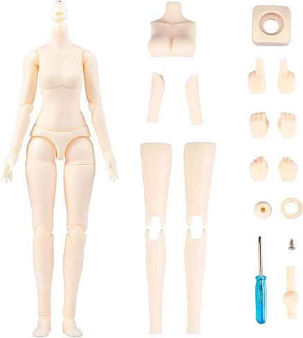 YMY Female Doll Body Obitsu22 Obitsu24 BJD Girl Doll for GSC, Blythe,ICY,1/6 Scale Bjd Doll Head (Super White-7.87 in) in Saudi Arabia