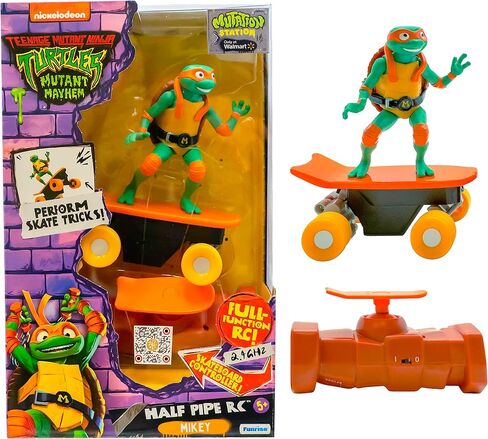 Teenage Mutant Ninja Turtles Michelangelo Half Pipe RC Vehicle Movie Edition Ages 5+ - Skate + Performs Tricks - 2.4GHz RC Controller in Kuwait