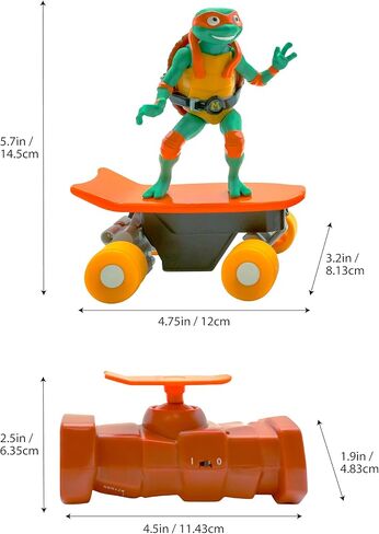 Teenage Mutant Ninja Turtles Michelangelo Half Pipe RC Vehicle Movie Edition Ages 5+ - Skate + Performs Tricks - 2.4GHz RC Controller in Kuwait