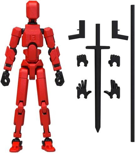 MerryXD 6 Pack Assembly Completed T13 Action Figure,Dummy Nova Titan Lucky 13 Action Figure 3D Printed Multi-Jointed Movable Toy in Saudi Arabia