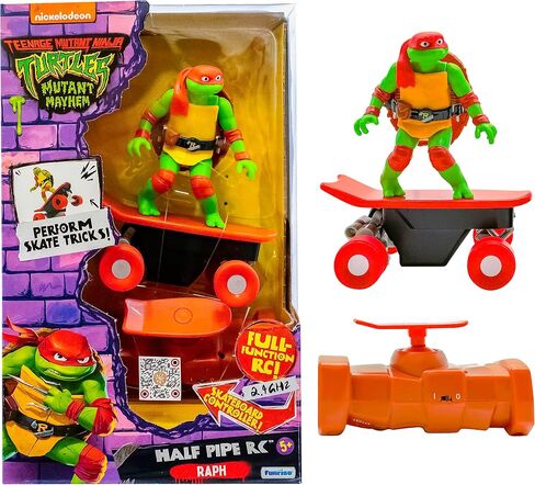 Teenage Mutant Ninja Turtles Michelangelo Half Pipe RC Vehicle Movie Edition Ages 5+ - Skate + Performs Tricks - 2.4GHz RC Controller in Kuwait