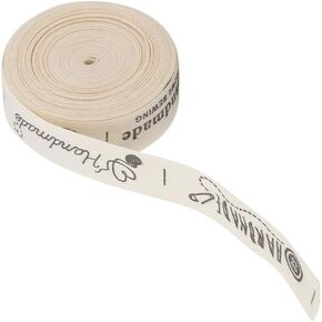 Oumefar Handmade with Love' Cotton Ribbon Tape Sewing Tags Ribbon Sewing Labels for Gift Wrapping Ribbon Decoration(#4) handmade with love ribbon