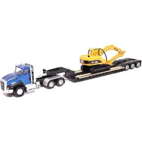 Diecast Masters | 1:87 Scale Cat CT660 Day Cab Tractor with Lowboy Trailer and Cat 315C L Hydraulic Excavator | Model 84415