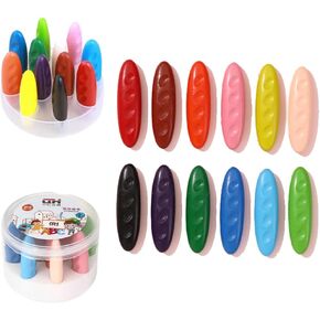 Peanut Crayons for Kids 36 Colors Washable Toddler Crayons, Non-Toxic Baby Crayons for Ages 2-4, 4-8 - Large Crayons for Toddlers 1-3, Coloring Art Supplies, Back to School Gift for Boys&Girls