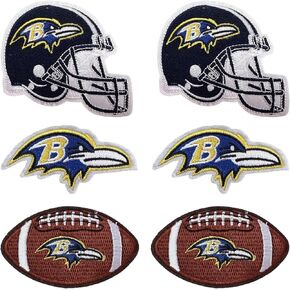 6PCS Rugby Fans Favorite Team Logo Iron On Patches Embroidery Applique for Clothes, Dress, Hat, Jeans, DIY Accessories