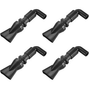 uxcell Aquarium Nozzle Plastic Pump Nozzles Water Outlet Return Pipe Plumbing Fitting Black 8mm/0.31" OD 4Pcs
