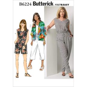 Butterick Patterns B6224RR0 Women's Kimono and Jumpsuit, RR (18W-20W-22W-24W)