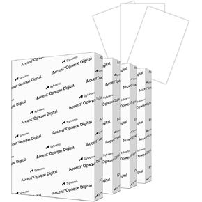 Accent Opaque White 8.5" x 11" Cardstock Paper, 100lb, 271gsm – 200 Sheets (1 Ream) – Premium Smooth Heavy Cardstock, Printer Paper for Invitations, Cards, Menus, Business Cards – 1188091R