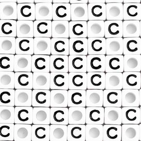 500pcs مكعب حبات أكريليك بيضاء 6 × 6 مم الحرف ب alphabet حبات لصنع المجوهرات قلادة DIY (Stu-500fzm-Aeiou) in Kuwait