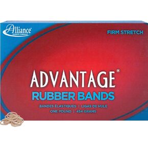 Alliance Rubber 26085 Advantage Rubber Bands Size #8, 1 lb Box Contains Approx. 5200 Bands (7/8" x 1/16", Natural Crepe) , Beige