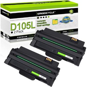Greencycle 2 Pack High-Givet Toner Cartridge استبدال متوافق مع Samsung 105L MLT-D105L MLT D105L المستخدمة في ML-2525W ML-2545 ML-1915 SCX-4623FW SCX-4623FN SF-650 SF-650P PRINTER