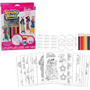 Just Play Barbie Shrinky Dinks Kit and Accessories, 15 Pre-Printed Shrinky Dinks Sheets, Pretend Play, Kids Toys for Ages 5 Up