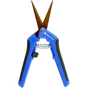 Happy Hydro Trimming Scissors - Curved Tip - Titanium Coated Blades with Spring-Loaded Comfort Grip Handles - 1 Pack