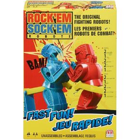 Mattel Games Rock 'Em Sock 'Em Robots Boxing Game for 2 Players Ages 6 Years and Older
