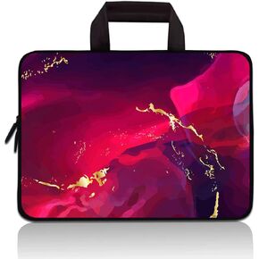 11" 11.6" 12" 12.1" 12.5" inch Laptop Carrying Bag Chromebook Case Notebook Ultrabook Bag Tablet Cover Neoprene Sleeve Fit Apple MacBook Air Samsung Google Acer HP DELL Lenovo Asus (Red Marble)