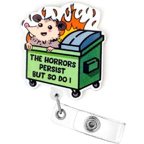 Funny Goose Struggle Bus Badge Reel Retractable Holder Clip,Cute ID Name Card Tag Reel for Nurse,Medical Assisatant,Nursing Student,Doctor,Office Worker,Hospital Gift in Kuwait