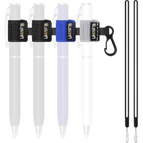 Portable Pen Holder for Lanyard, Elastic Pen Pencil Holder with Silicone Lanyard Around Neck for Nurses, Teachers, Waitres, Carpenters, Construction Workers, Contractors and Pros