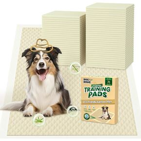 Puppy Pads 100 Count Small 22x22in Bamboo Training Pads Deodorizing Leakproof Quick Drying Dog Pee Pads Super Absorbent Disposable Pee Pads for Dogs Puppies, Doggie, Cats, Rabbits