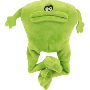 goDog Action Plush Frog Animated Squeaky Dog Toy, Chew Guard Technology - Green, One Size