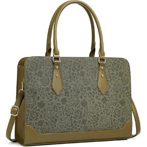 Laptop Bag for Women 15.6 Inch Work Tote Bag for Women,Leather Computer Bags Waterproof Tote Professional Briefcase,Large Capacity Business Office Bag for Work
