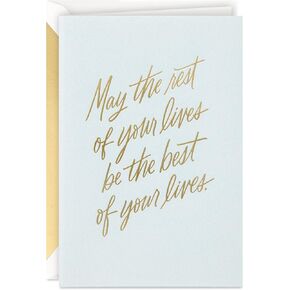 Hallmark Signature Wedding Card, Bridal Shower Card, Engagement Card (Rest of Your Lives)