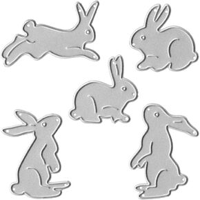 Cutting Dies Metal, Animal Die Cut Metal, Rabbits Embossing Stencils for DIY Scrapbooking Photo Album Decorative DIY Paper Cards Making Gift, Die Cuts for Card Making