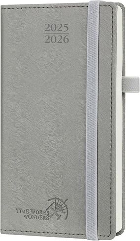 POPRUN Pocket Planner 2025-2026 (Slim Size 3.5'' x 6.5'') 17 Months Academic Calendar (Aug.2025 - Dec.2026), Weekly Appointment Book with Vegan Leather Hard Cover - Blue Green in Saudi Arabia