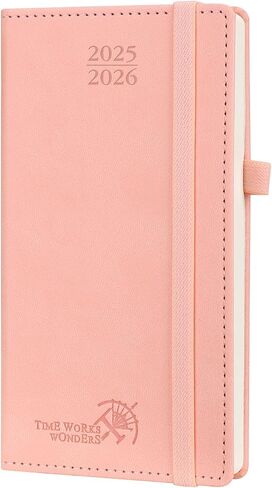 POPRUN Pocket Planner 2025-2026 (Slim Size 3.5'' x 6.5'') 17 Months Academic Calendar (Aug.2025 - Dec.2026), Weekly Appointment Book with Vegan Leather Hard Cover - Blue Green in Saudi Arabia