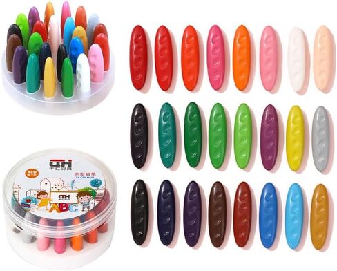 Peanut Crayons for Kids 36 Colors Washable Toddler Crayons, Non-Toxic Baby Crayons for Ages 2-4, 4-8 - Large Crayons for Toddlers 1-3, Coloring Art Supplies, Back to School Gift for Boys&Girls in Kuwait