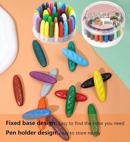 Peanut Crayons for Kids 36 Colors Washable Toddler Crayons, Non-Toxic Baby Crayons for Ages 2-4, 4-8 - Large Crayons for Toddlers 1-3, Coloring Art Supplies, Back to School Gift for Boys&Girls in Kuwait