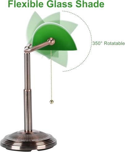 مصباح مكتب المصرفيين ، مصباح العنبر الرجعية ، مصباح خمر مع مفتاح سلسلة سحب للمكتب المنزلي ، مضمن المصباح LED (النحاس+العنبر) in Kuwait
