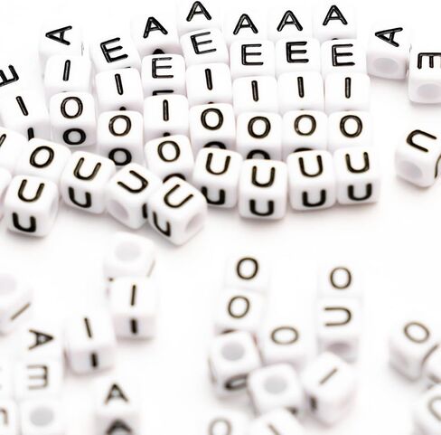500Pcs Cube White Acrylic Letter Beads 6x6mm Letter B Alphabet Beads for DIY Bracelet Necklace Jewelry Making (STU-500FZM-AEIOU) in Saudi Arabia