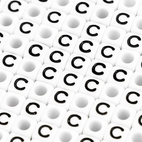 500Pcs Cube White Acrylic Letter Beads 6x6mm Letter B Alphabet Beads for DIY Bracelet Necklace Jewelry Making (STU-500FZM-AEIOU) in Kuwait