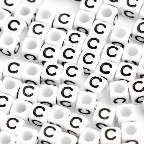 500Pcs Cube White Acrylic Letter Beads 6x6mm Letter B Alphabet Beads for DIY Bracelet Necklace Jewelry Making (STU-500FZM-AEIOU) in Kuwait